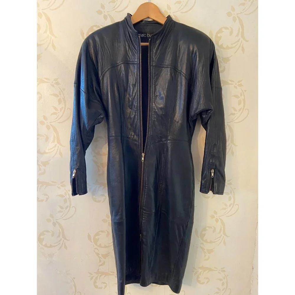 Black Leather Dress - Picture 2 of 4